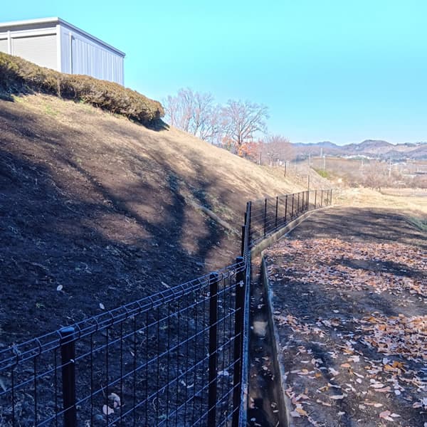 工事完了　被害が大きかった斜面