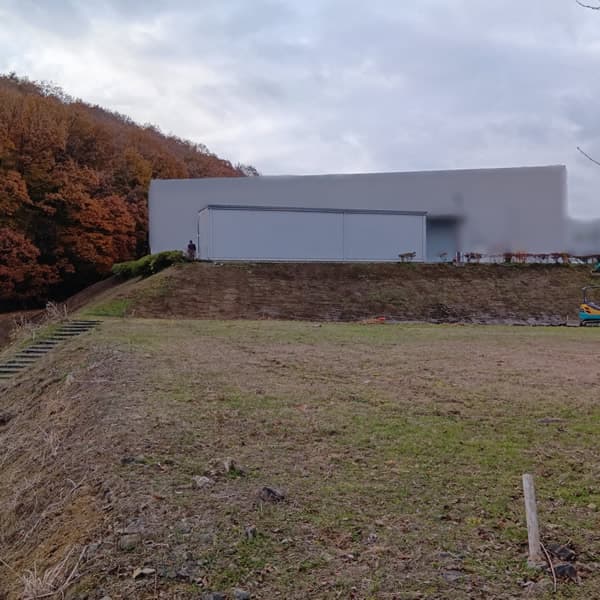 施工8：整地完了の斜面