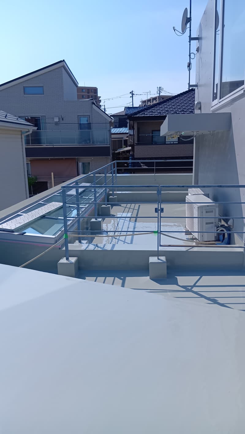 ウレタン防水 二層目 完了