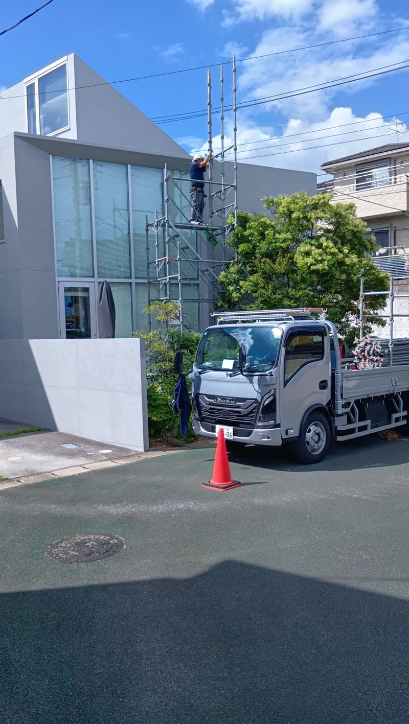 部分足場解体