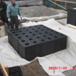 方形に組まれたスーパージオ工法部材